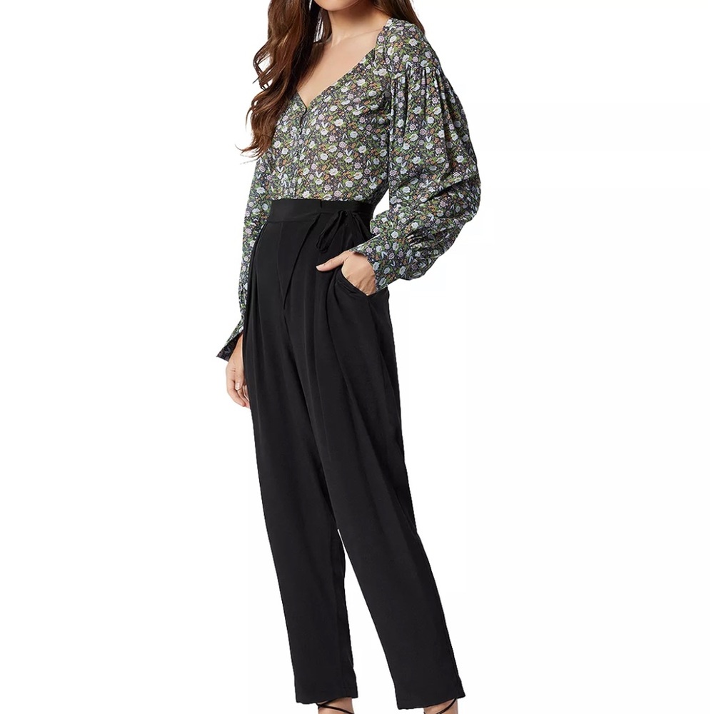 Joie Black Wide Leg Dress pants with pockets and tie BRAND NEW WITH TAGS